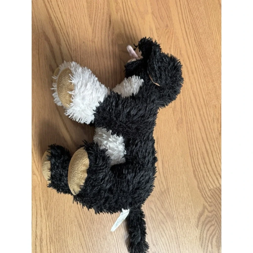 Build-A-Bear Shaggy Black White Puppy Dog Plush 16